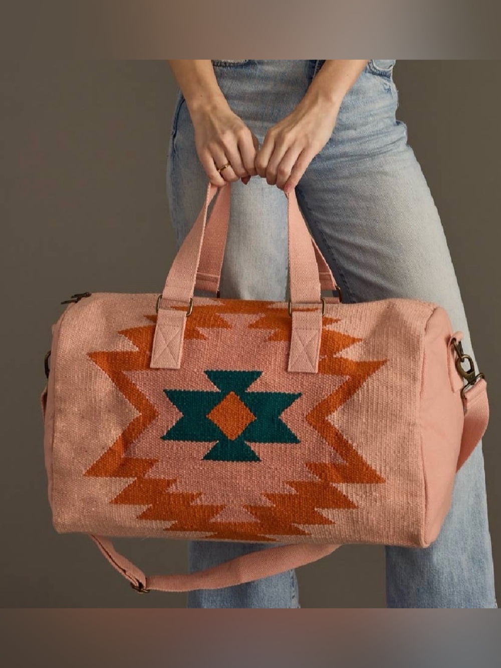 NWT Southwestern Boho Panache Overnight Duffle Bag Boot Travel Bag Carry On - Picture 6 of 6